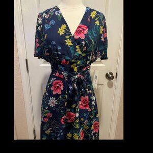 NWT ELIZA J Floral Wrap Maxi Dress Sz 2